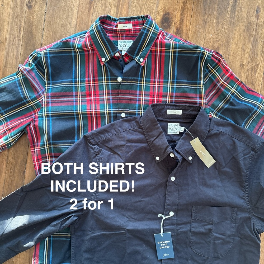 J. Crew Men’s Slim Med. Button downs 2 pack